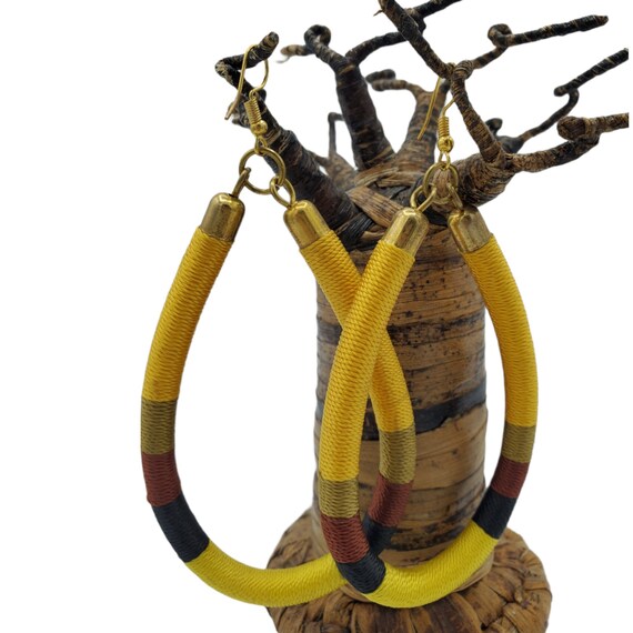 African Hoop Earrings Tribal Earrings Large Hoop Earrings | Etsy