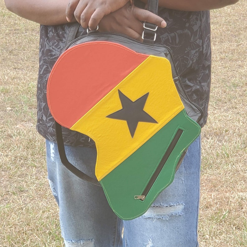 IMPERFRCT Africa Map Bag Ghana Flag Bag African Sling Bag Etsy