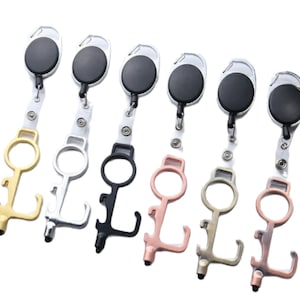 No Touch Deuropener Intrekbare Sleutelhanger Set | Stylus Tip | Flesopener Sleutelhanger | ATM Touch Key | Pin Pad Touch-toets