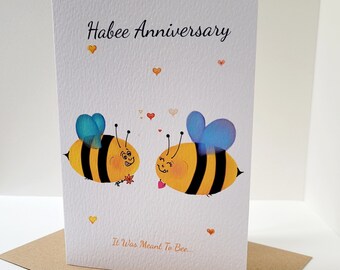 Carte de voeux ANNIVERSAIRE - Abeilles ~ Illustration