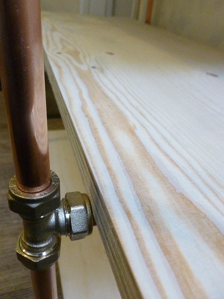 Industrial Copper Pipe Shelving Unit Shelves Bookcase Pipe Etsy