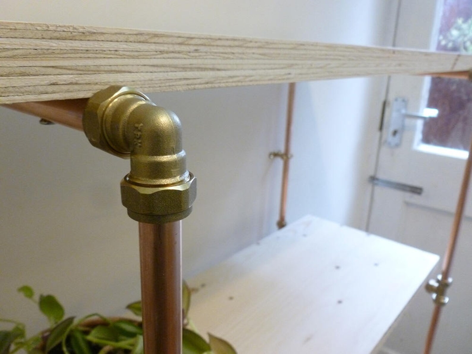 Industrial Copper Pipe Shelving Unit Shelves Bookcase Pipe Etsy