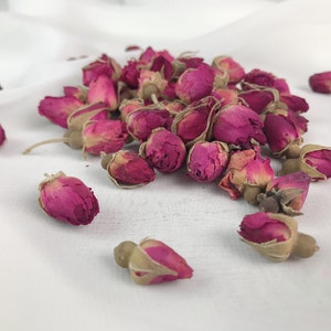 Rose Buds 50G Whole Dried Rose Buds DARK PINK Premium Natural Dried  Flowers, Rose Petal CRAFT Tea Soap Oil Cosmetic Supply 