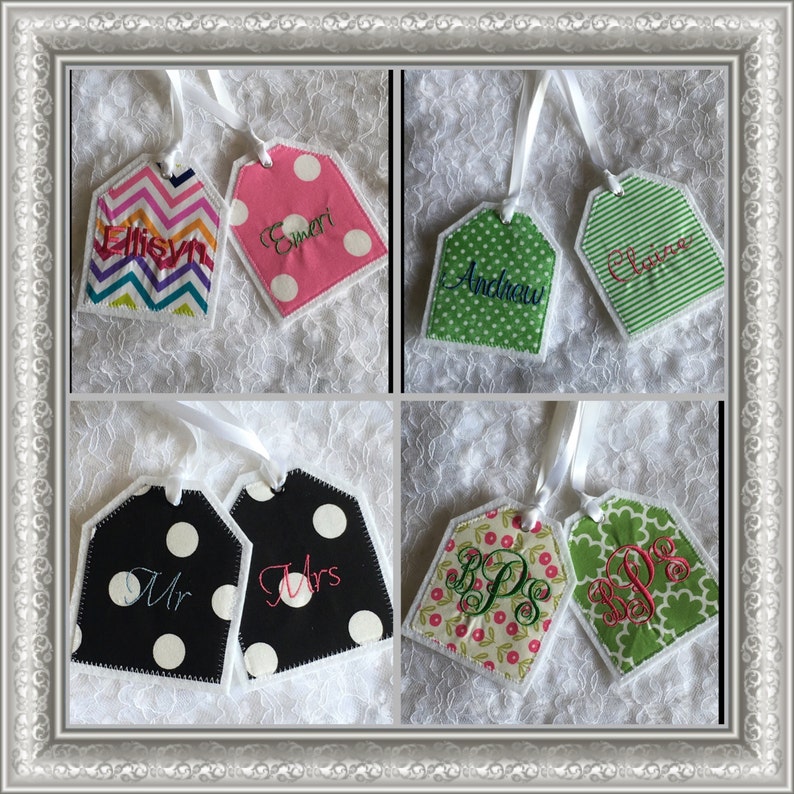 Personalized Embroidered Christmas Stocking Name Tag Backpack Etsy