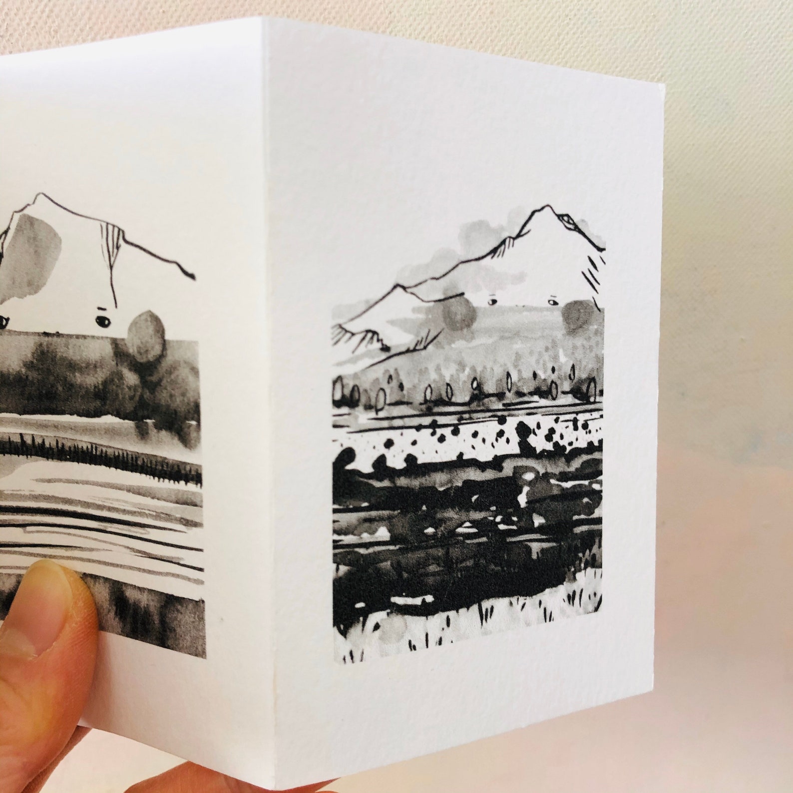 Mini Zine Shy Mountain Concertina Book Etsy