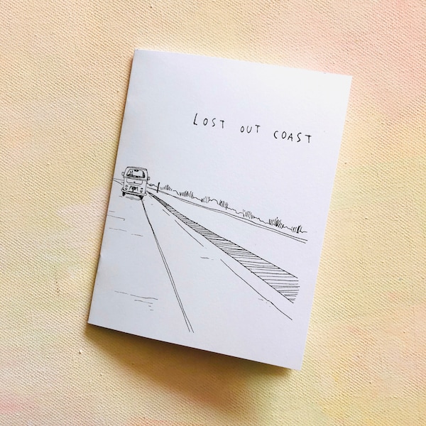 Lost Out Coast - Wanderlust Art Photo Zine by Komopoko, Road Trip Photography, Line Drawings