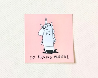 Magical Unicorn Vinyl Sticker von Komopoko