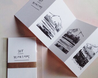 Mini Zine Shy Mountain Concertina Book