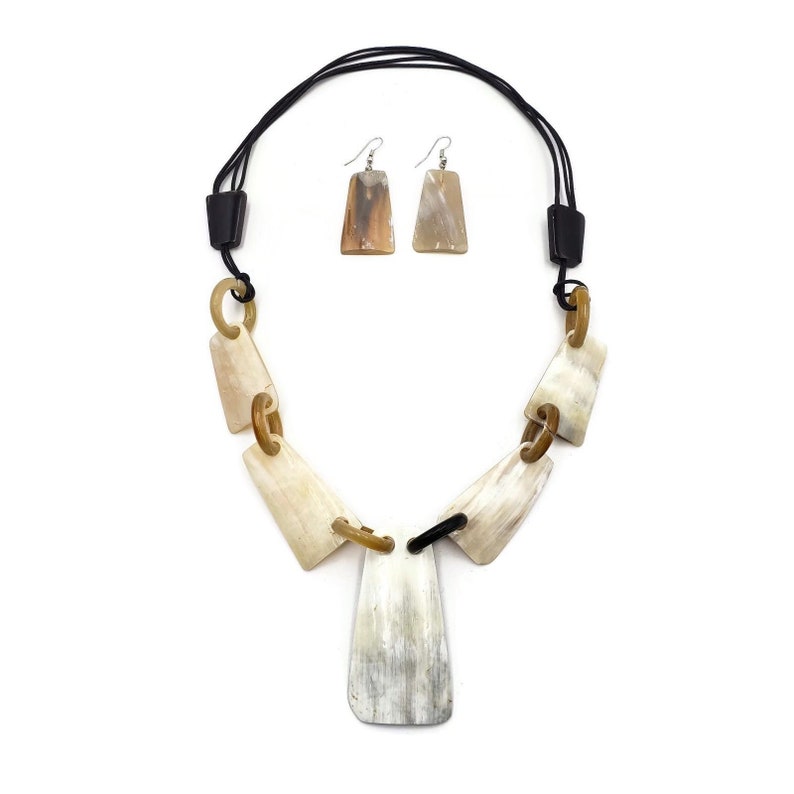 Buffalo Horn Necklace Boho Necklace Gypsy Natural Jewelry Etsy