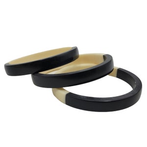 Resin Lucite Bangle Set - Trio of Stylish Bracelets