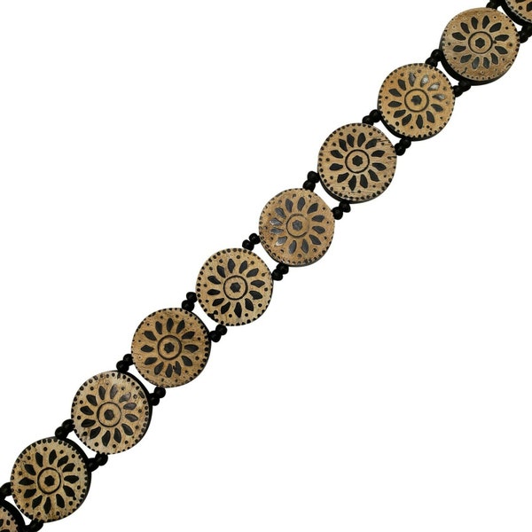 Buffalo Horn Belt Carved African Jewelry | BH-BL6824