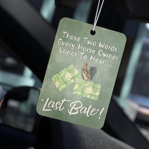 Baling Hay Car Air Freshener, Truck Decor, Car Scent, Auto Air Freshener, Horse Owner, Horse Trainer, Horse Gift, Hay Farmers Gift
