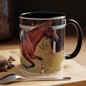 Believe In Miracles - Cowboy Wisdom Ceramic Mug, Horse Lover Gift, Race Horse Mug, Horse Racing Coffee Cup, Horse Trainer, Horse Jockey Gift
