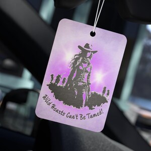 Wild Hearts Cowgirl Car Air Freshener, Truck Decor, Car Scent, Auto Air Freshener, Horse Owner, Horse Trainer, Horse Gift, Cowgirl and Horse