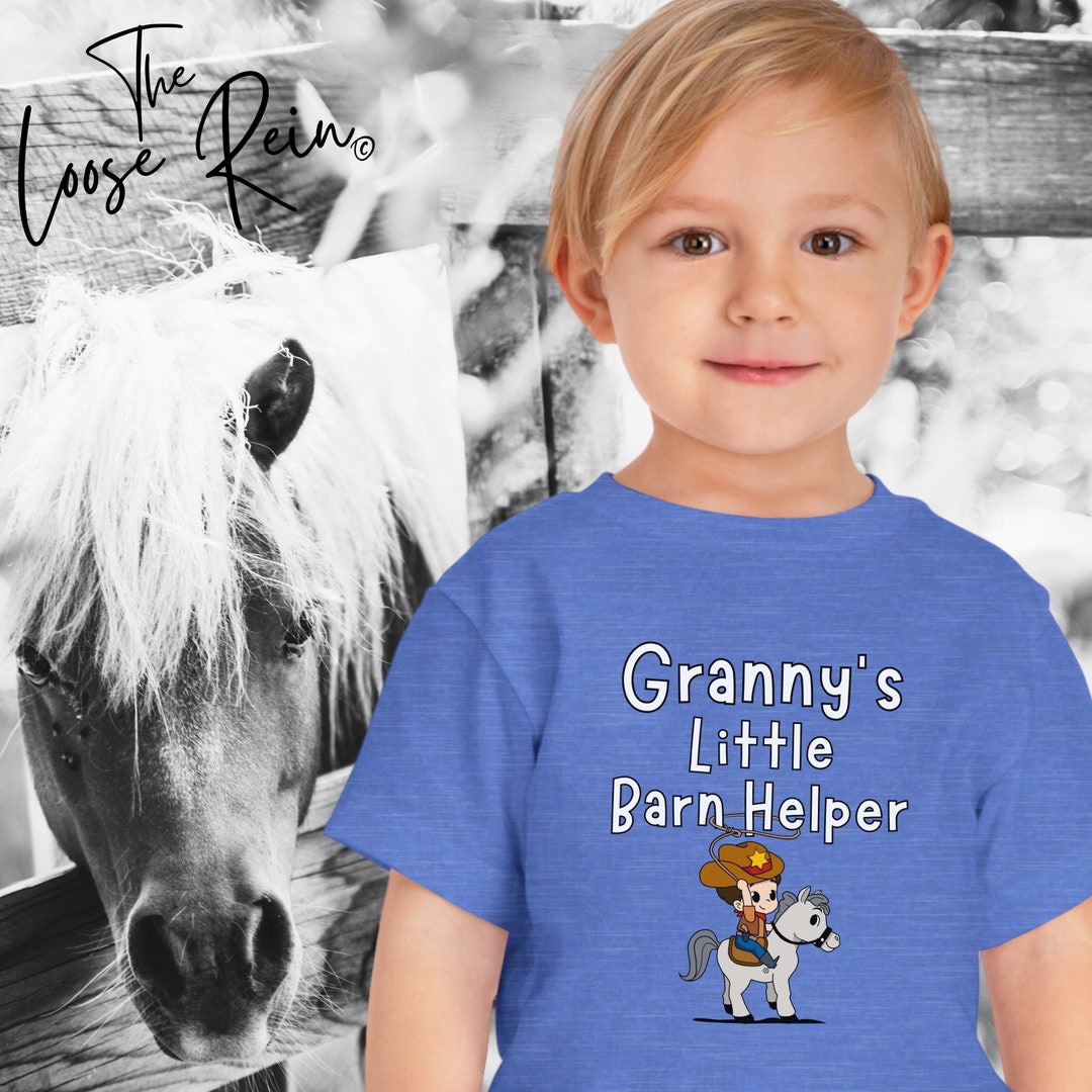 Granny's Little Barn Helper Toddler Horse T-shirt Horse - Etsy