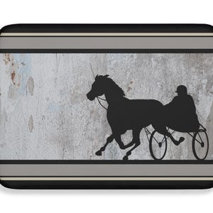 Harness Racing Horse, Rustic Laptop Sleeve for Horse Owners, Horse Trainer Gift, Horse Racing Registration Papers, Horse Gift, Sulky Horse