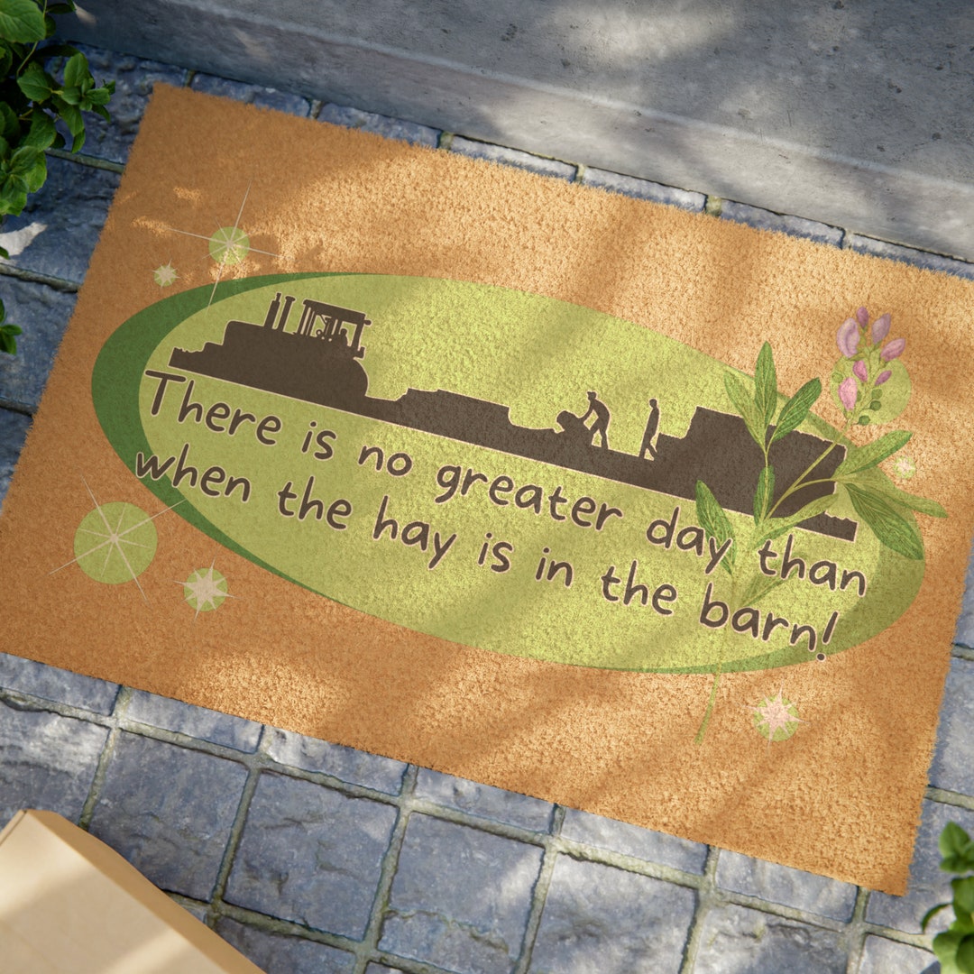 No Greater Day Horse Hay Doormat Living Quarters Rug Horse Etsy