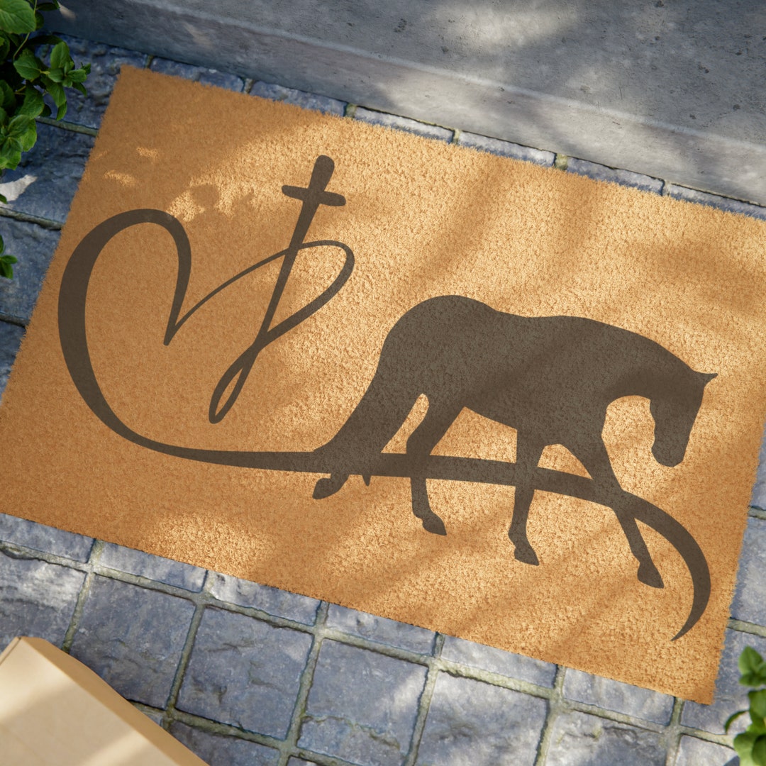Peace Love and Ponies Doormat Living Quarters Rug Horse Etsy