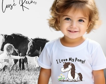I Love My Pony -Toddler Horse T-shirt, Horse Girl Shirt, Horse Gift, Horse Love T-shirt, Gift for Horse Owner, Horse Show Shirt, Pony Love