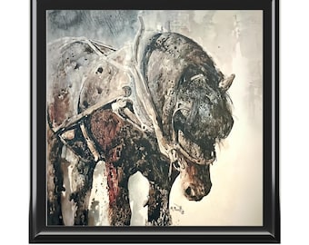 R. Scott Working Draft Horse Jewelry Box, Horse Keepsake Box, Equestrian Gift, Horse Jewelry, Gift For Horse Lovers, Draft Horse Gift
