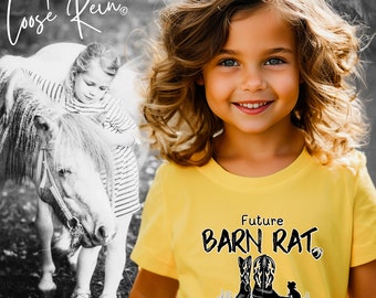 Future Barn Rat -Camiseta de caballo para niños pequeños, camisa de niña caballo, regalo de caballo, camiseta de amor de caballo, regalo para el dueño de caballos, camisa de espectáculo de caballos, niño granero