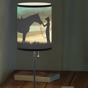 Cowgirl Table Lamp, Horse Lamp, Rodeo Horse, Horse Riding, Gift for Horse Owner, Horse Trainer Gift, Western Horse, Horse Gift, Rodeo Horse