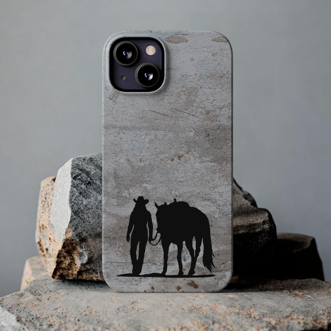 Cowgirl and Horse, Rustic Design, Slim Apple iPhone Case, Horse Phone ...