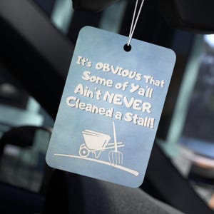 Horse Barn Car Air Freshener, Truck Decor, Car Scent, Auto Air Freshener, Horse Owner Gift, Horse Trainer Gift, Horse Gift, Horse Stall