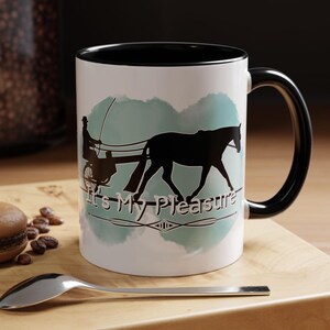 Pleasure Fahren eines Pferdes 333 mm Kaffeebecher, Pferdeliebhaber Geschenk, Warenkorb Pferd Becher, Pferdehof, Pferdetrainer, Reiter Geschenk, Pferdegeschenk