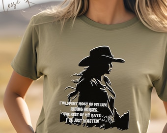 Ich habe den größten Teil meines Lebens damit verbracht, Pferde zu reiten ...! - Unisex Pferd Shirt, Rodeo Shirt, Geschenk für Pferdebesitzer, Cowgirl T-shirt, Horse Show Shirt