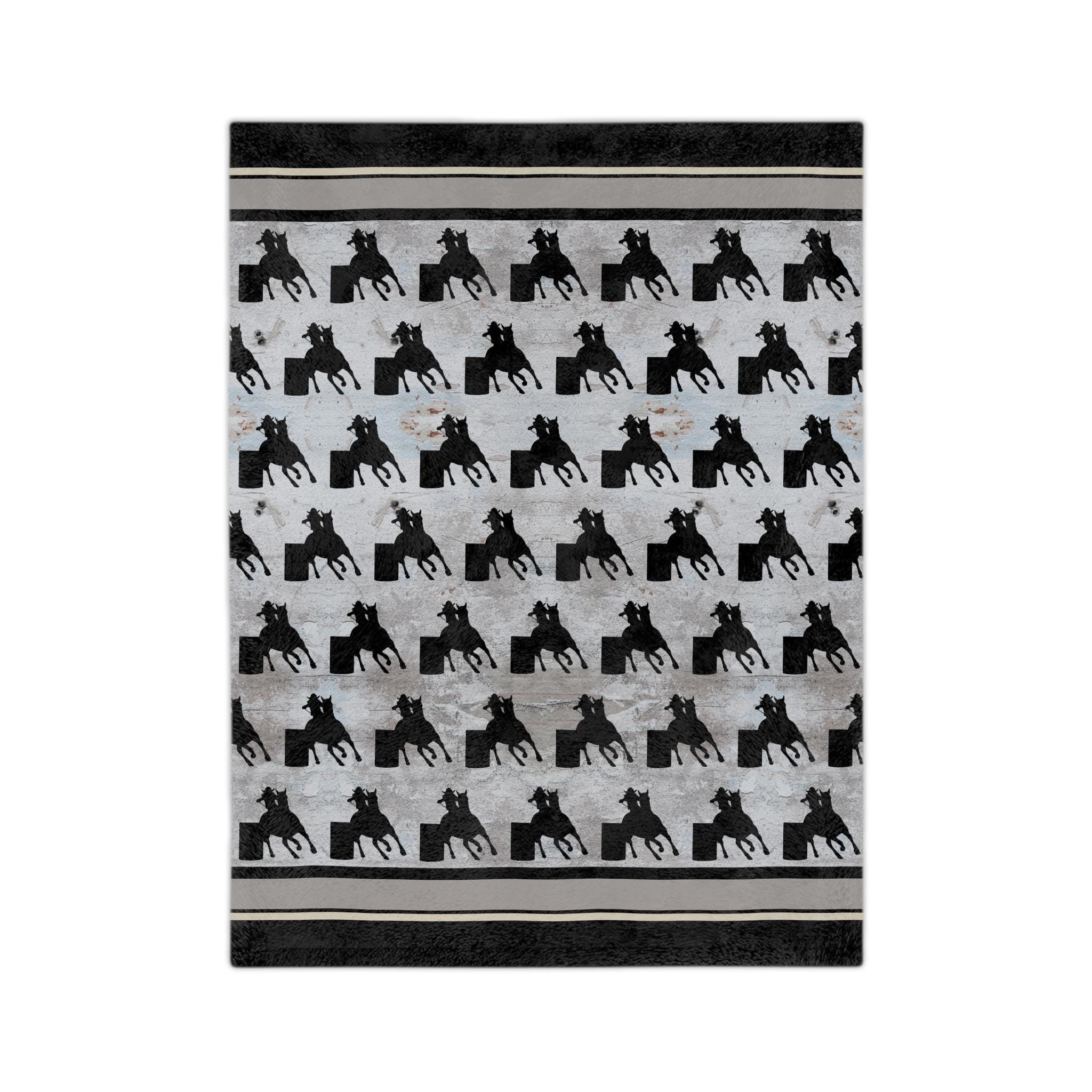 Barrel Racing Horse Velveteen Blanket, Horse Owner Gift, Equestrian ...