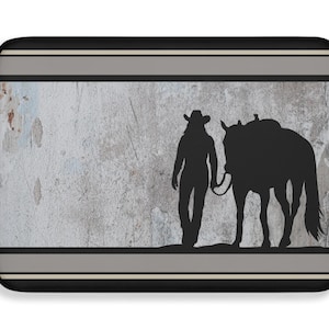 Cowgirl and Horse, Rustic Laptop Sleeve for Horse Owners, Horse Trainer Gift, Horse Show Registration Papers, Horse Gift, Western Horse Gift