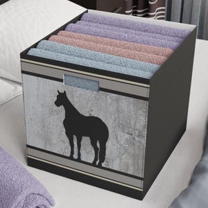 Halter Horse Storage Soft Felt Box, Rustic Design, Horse Owner Gift, Horse Gift, Equestrian, Performance Halter, Mare, Gelding, Stallion