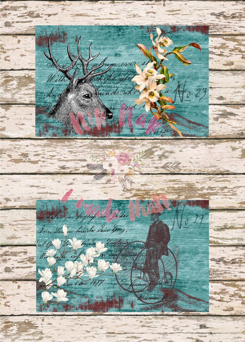 Digital Download Journaling Paper Craft Instant Download DIGITAL PRINTABLE TAGS Scrapbooking Collage