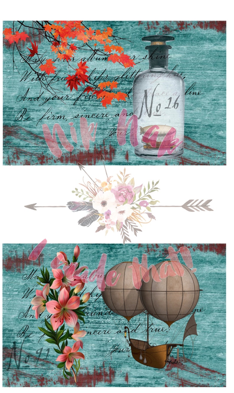 Digital Download Journaling Paper Craft Instant Download DIGITAL PRINTABLE TAGS Scrapbooking Collage