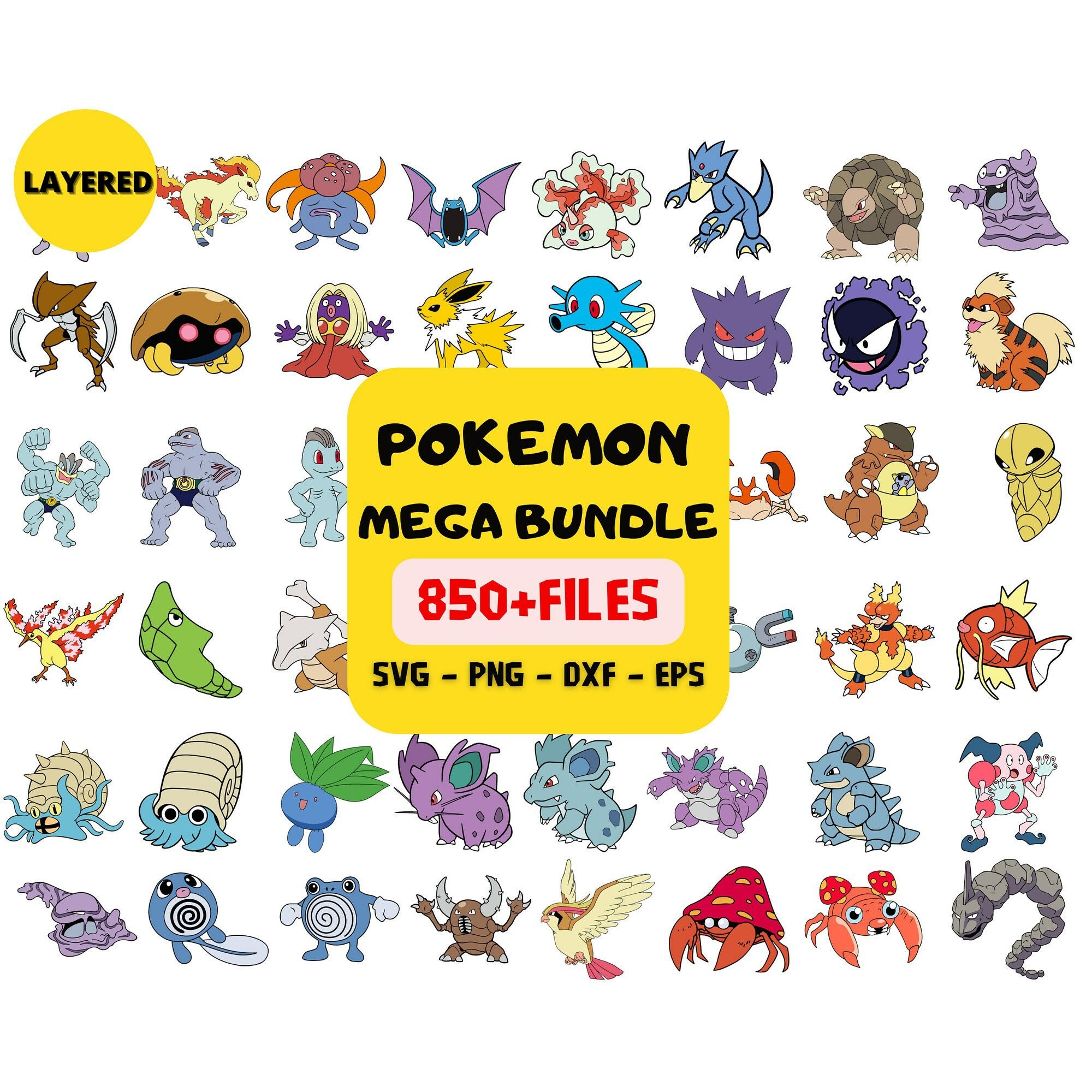 Pokemon Svg Bundle 850files Pokemon Svg Pikachu Svg - Etsy