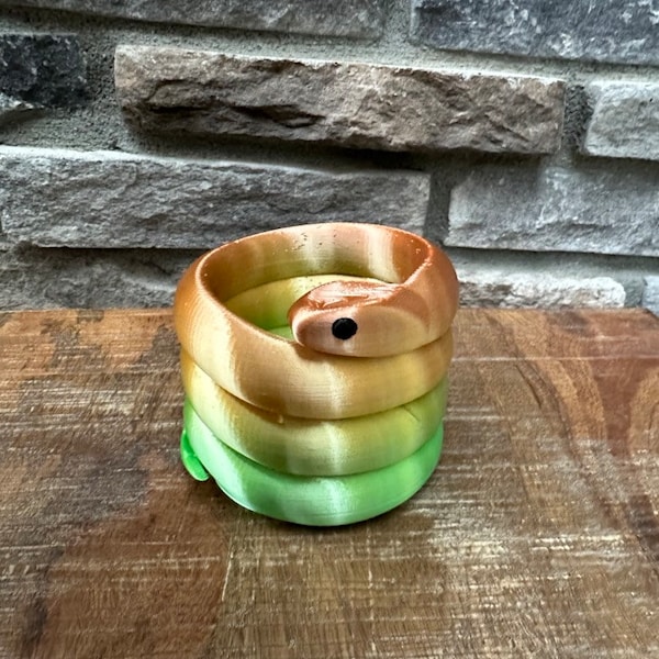 Large Snake Planter | 3d Printed | Hand Painted | Custom Succulent Pot