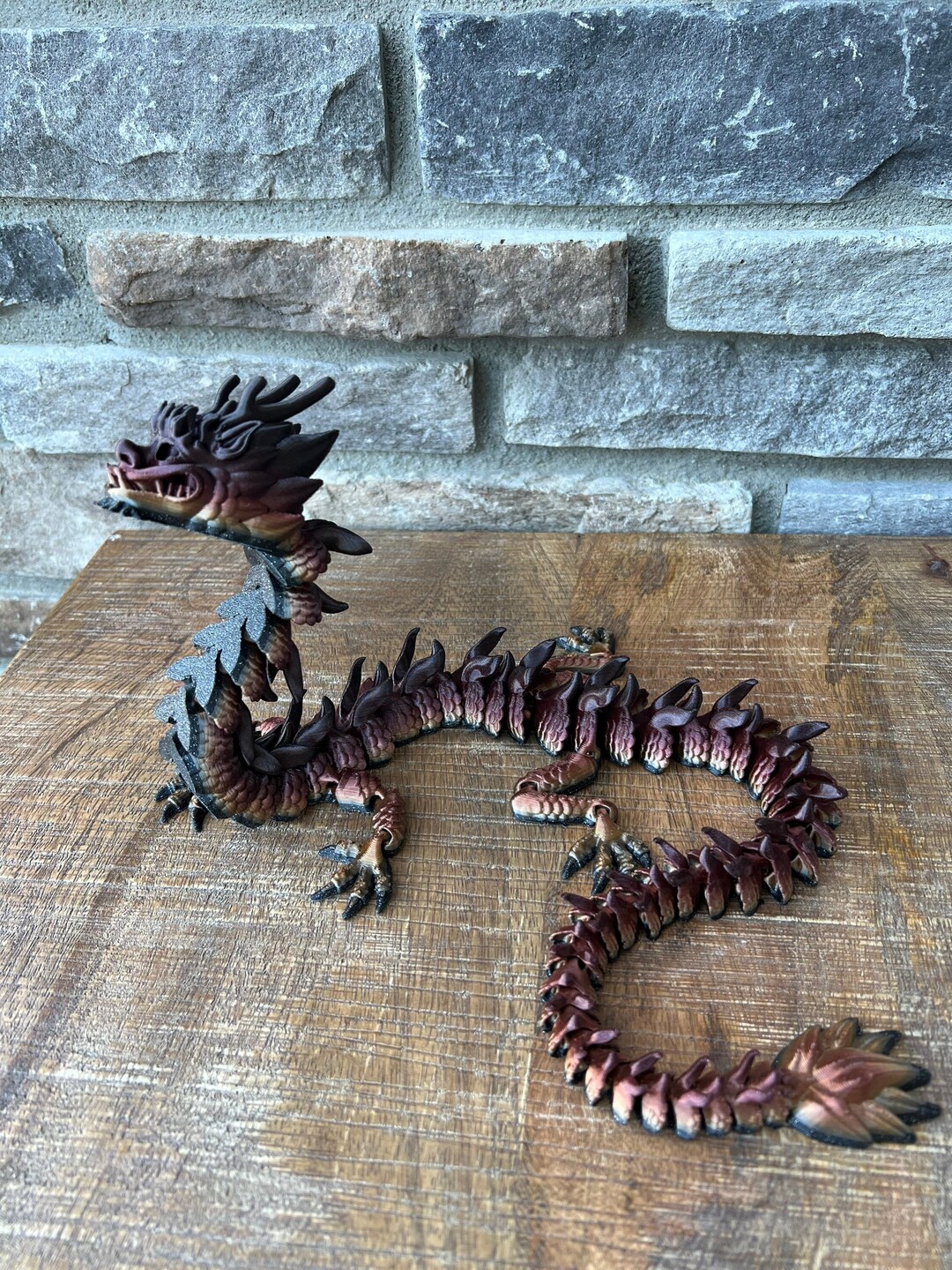 Imperial Dragon 3D Printed Custom Articulated Flexible Fidget Toy ...