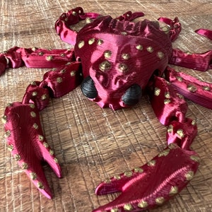 Spider Crab | 3d Printed | Hand Painted | Articulated Flexible | Custom Fidget Toy
