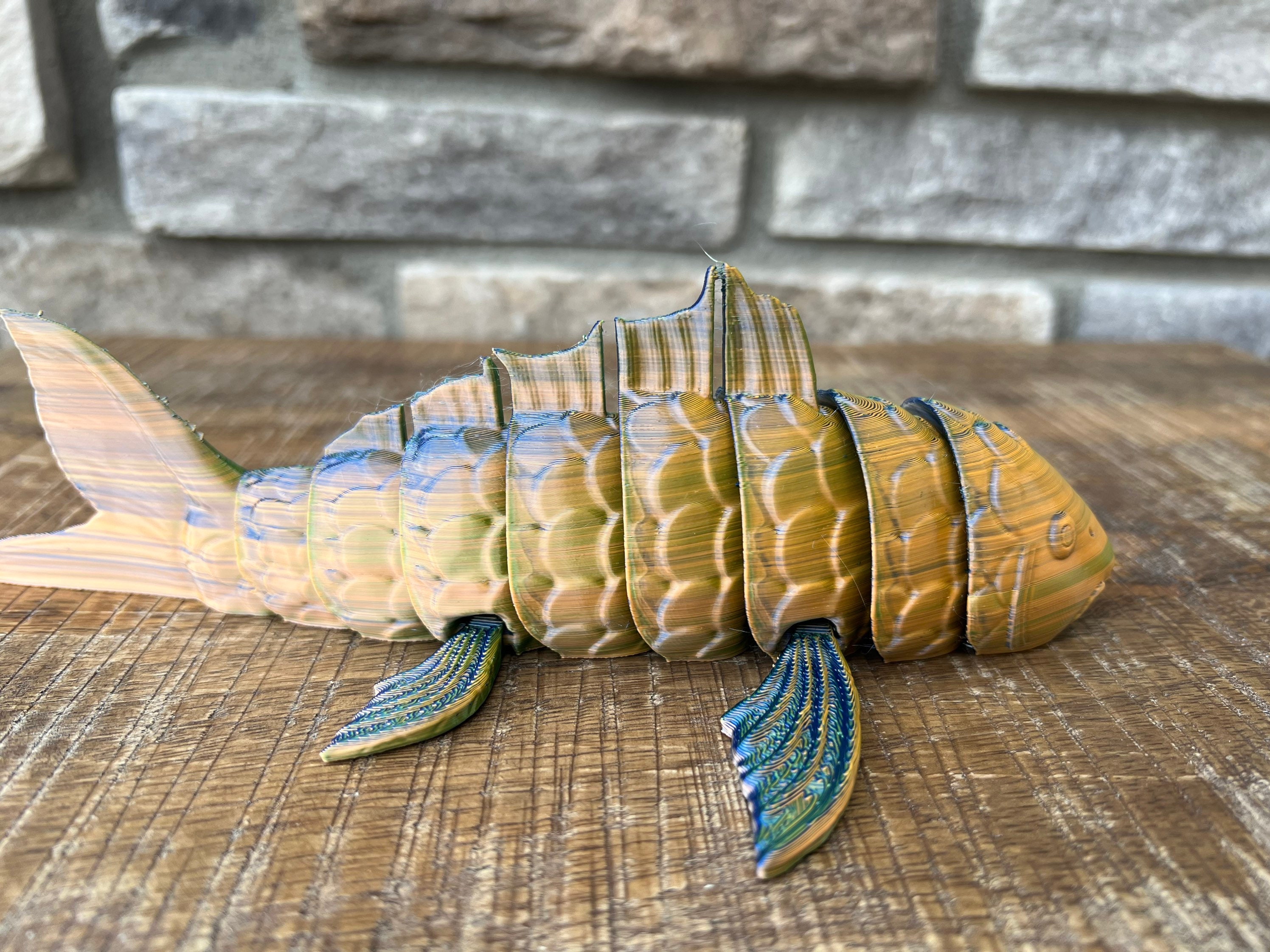 Koi Fish 3d Printed Articulated Flexible Custom Fidget New Zealand