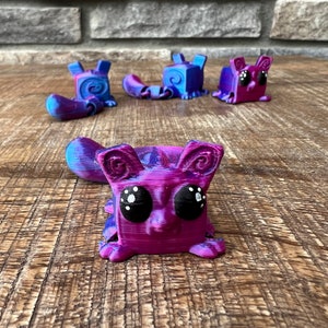 Sugar Cube Sugar Gliders |  Minis | Stackable | Set of 4 | 3D Printed | Hand Painted | Articulated| Custom Figurine