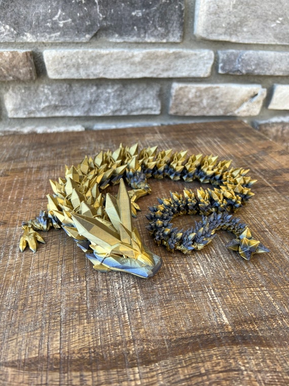 Crystal Dragon, 3D printed, Articulated Flexible