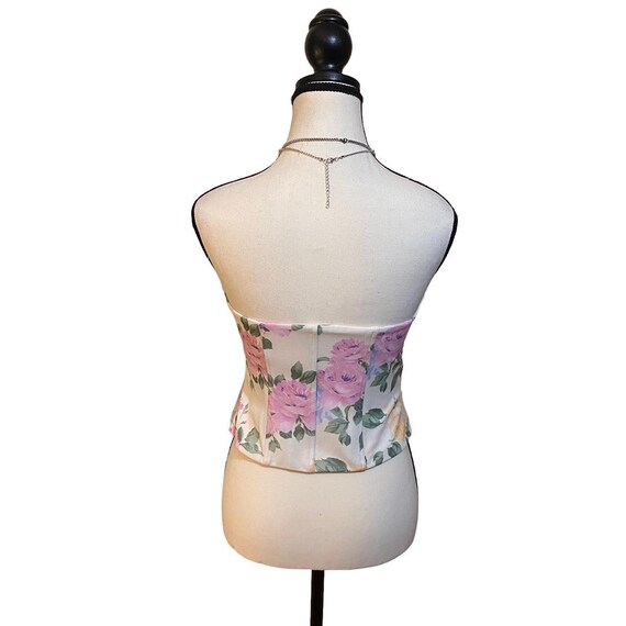 Vintage Floral Paneled Corset Top - image 3