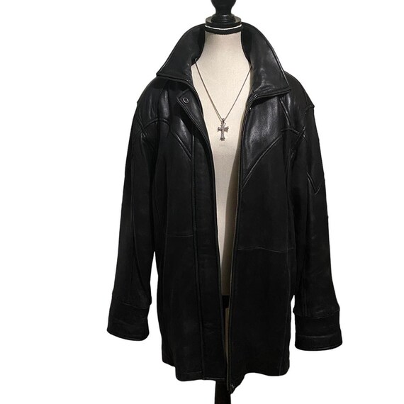 Vintage leather jacket zip - Gem