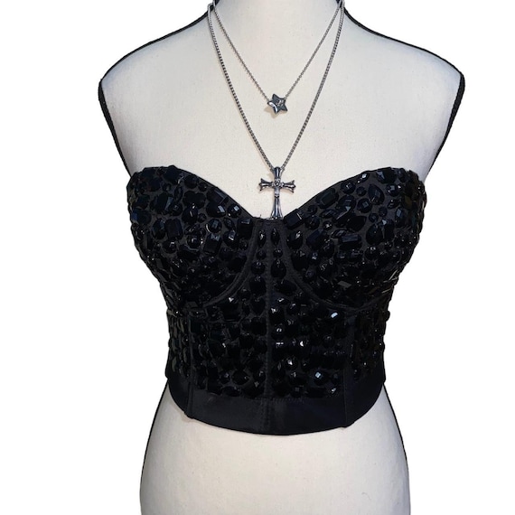 Y2k Top, Bustier Corset Top, White Corset Top 