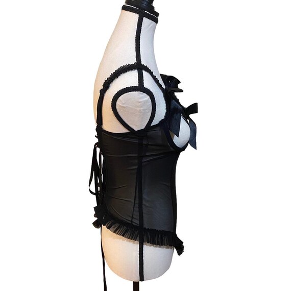 Y2k Venus Black Bow Bodysuit - image 3