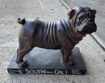 Free shipping! Fun bulldog plaque car dealership  unique