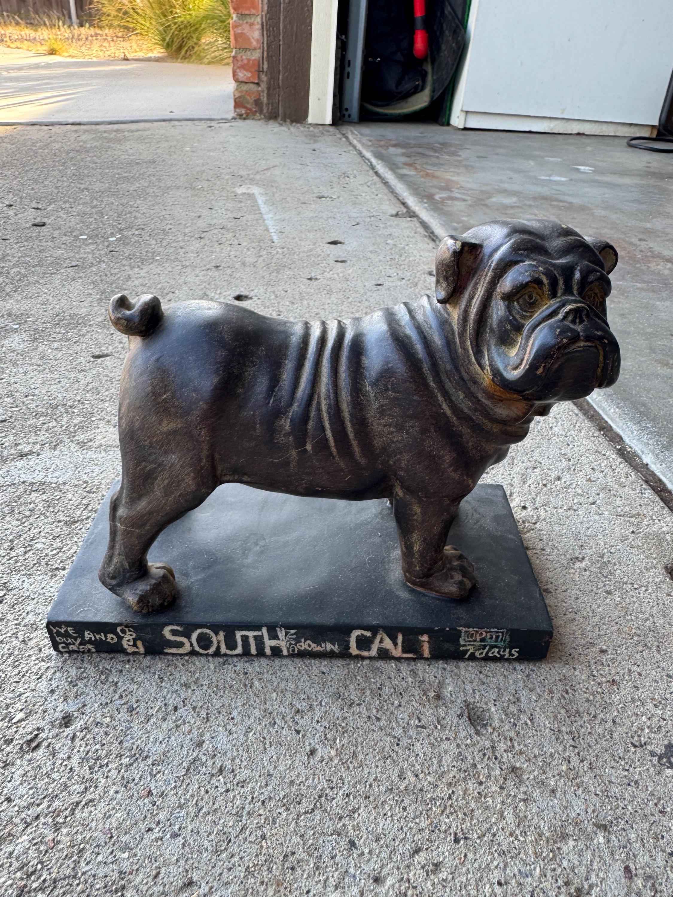 Chalkware Bulldog - Etsy