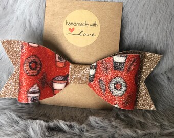 Basic Girl Donut and Cocoa Glitter Bow