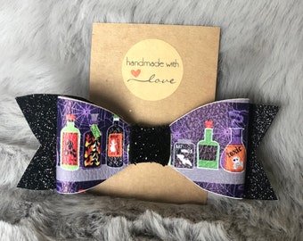 Witchcraft Bottle Glitter Bow
